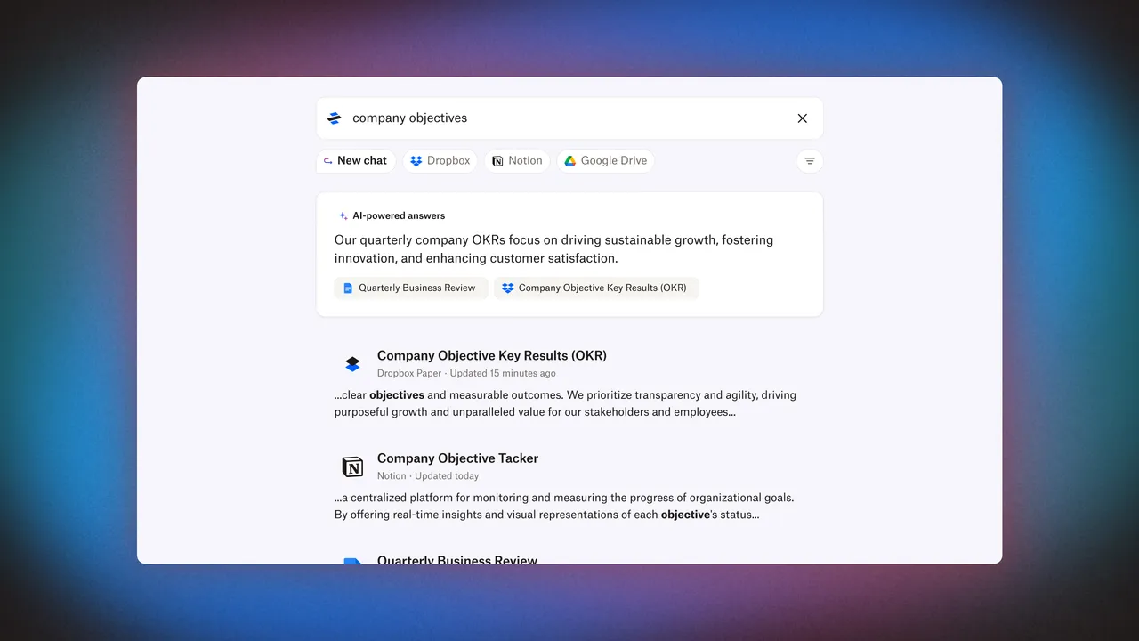 Dropbox Dash Ditenagai AI Kini Tersedia dalam Versi Beta Dropbox Dash Ditenagai AI Kini Tersedia dalam Versi Beta